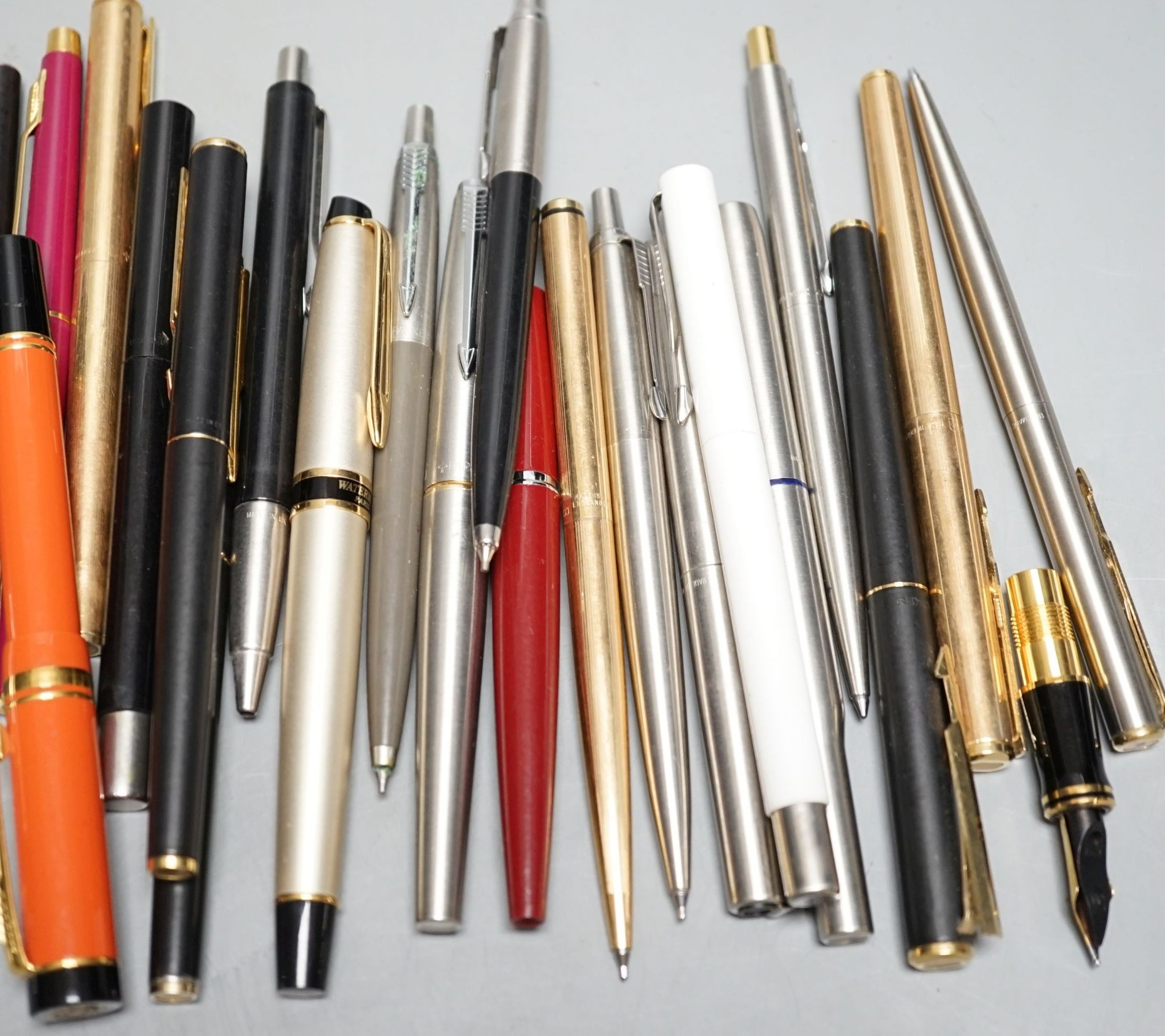 A collection of Parker pens